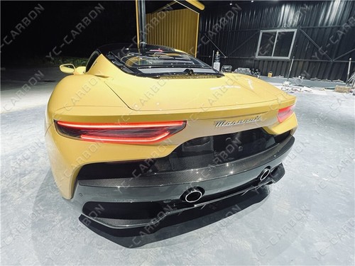 DRY CARBON oe-style Rear Lip Bumper Diffuser Kit For 20-23 Maserati MC20 - Picture 20 of 24