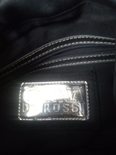 Genna de Rossi Women’s Black Top Handle Shoulderbag Purse Double Medium Zip... - Picture 11 of 20