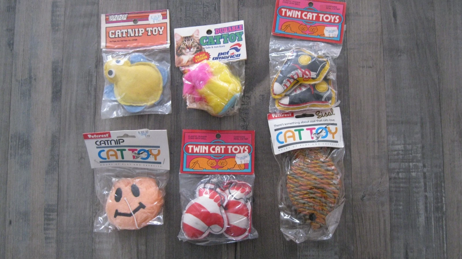 Lot of 6 Vintage Cat Toys
