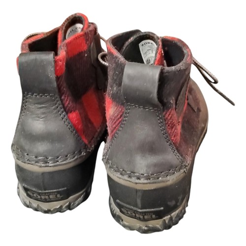 SOREL Women’s Out N About Plus Duck Boot Red Black Buffalo Plaid Size 7 NL3403 - Picture 7 of 11