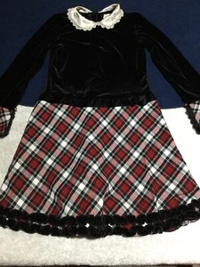 red plaid holiday dress