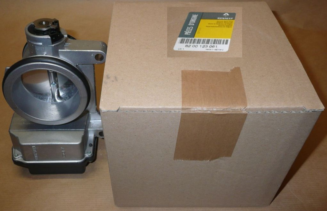 Boîtier papillon original Renault 8200123061 en aluminium injecté neuf