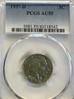 1937 D Buffalo Nickel PCGS AU55