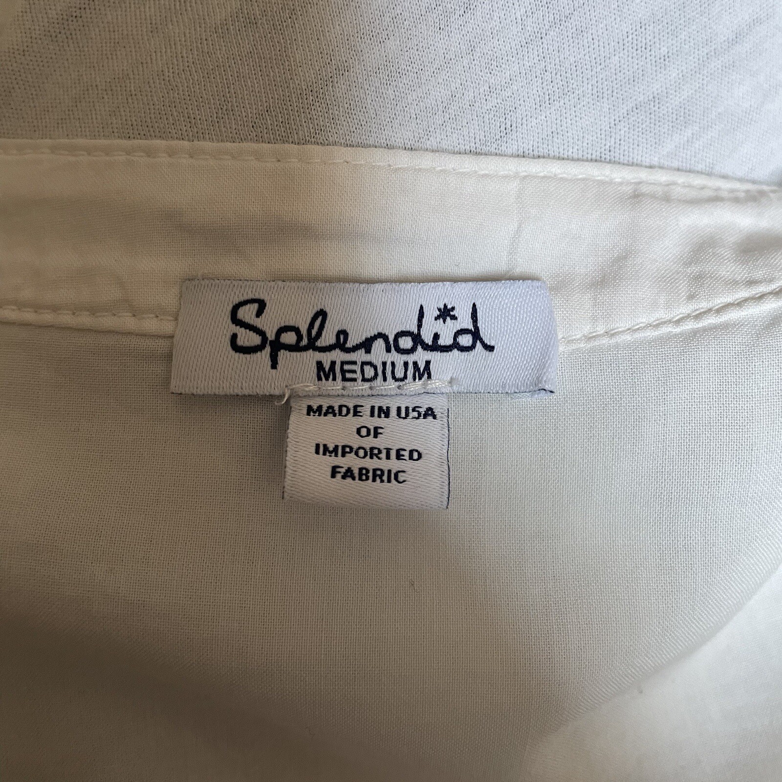 Splendid White Button Down V-Neck Long Sleeve Cot… - image 6