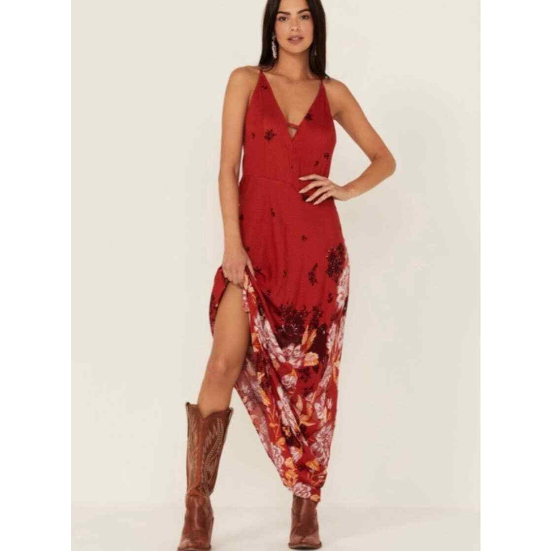 black lace top long dress Baltic Born Womens Summerlin Lace Top Maxi Dress | Black main image 1