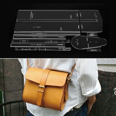 Acrylic Template Pattern For lovely shoulder bag leather craft pattern XKB-20
