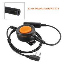 K-326 Orange Round PTT IP65 Waterproof For Kenwood TK-208 TK-220 TK-240 TK-248