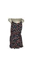 U-Style floral short romper with adjustable spaghetti straps size large