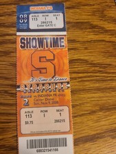 Indiana,PA @ Syracuse Men's Basketball Unused Ticket Stub 11/9/2008