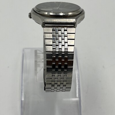 SEIKO QUARTZ QT Watch Green Silver 0823-8000 4N4761 [Working
