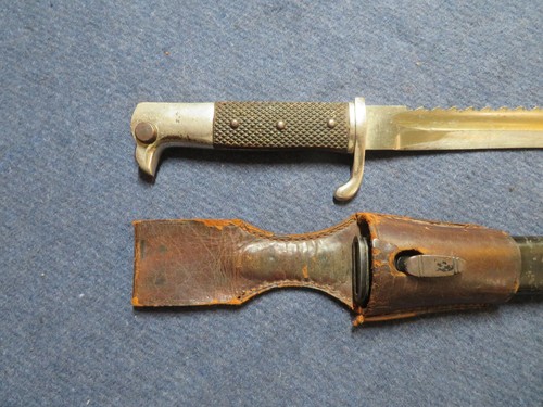 WWI IMPERIAL GERMAN KS 98 MAUSER SAWBACK DRESS BAYONET W/ SCABBARD & FROG - Picture 2 of 14