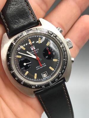Montre Chronographe Suisse ATHOS - Mouvement Valjoux 7734 Mécanique - Boîtier PVD Noir