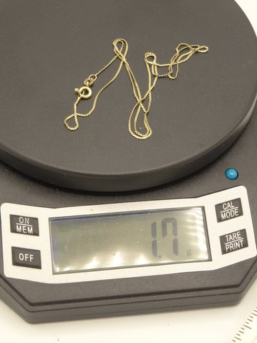 VINTAGE SOLID 14K GOLD UNOAERRE ITALIAN Serpentine CHAIN LINK NECKLACE 18" 1.7g - Picture 12 of 12