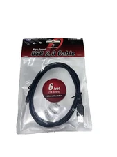 Pearstone USB 2.0 Type A Male to Micro Type B Male Cable (Black) - 6' (1.8 m)