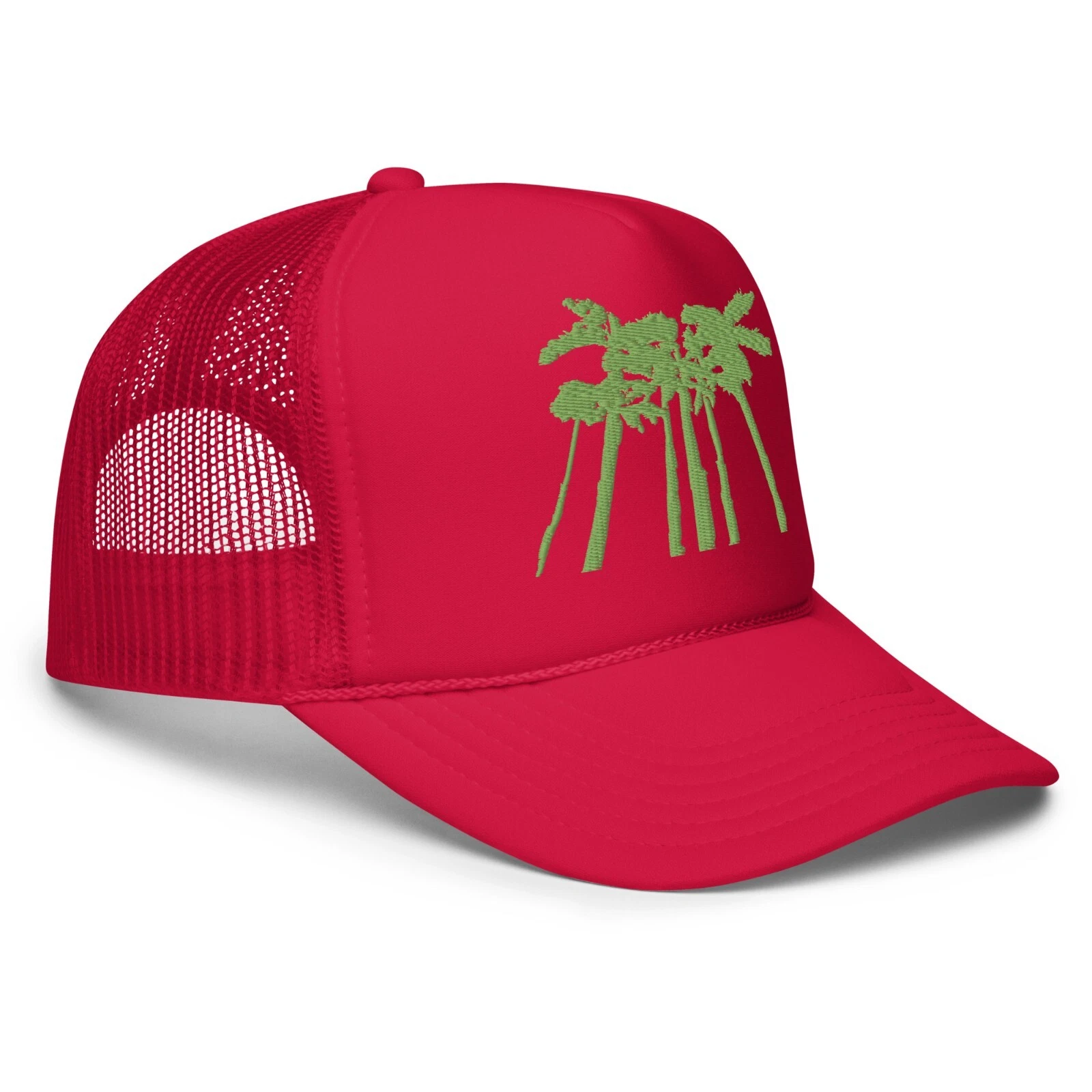 Palm Trees Embroidered Foam trucker hat