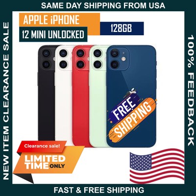 NEW Apple iPhone 12 Mini 128GB All Colors Unlocked Clearance Sale Same Day Shipp
