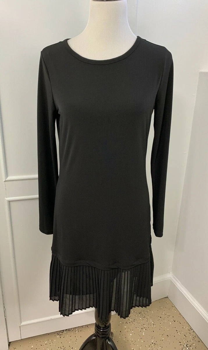 Michael kors long hotsell sleeve black dress