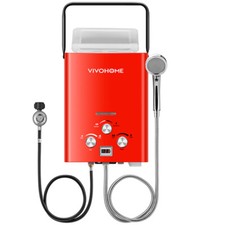 Portable 1.6GPM 6L Propane Gas Tankless Water Heater Digital Display RV Camping