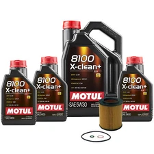 8L Motul 8100 X-CLEAN+ 5W30 Wix Filter Motor Oil Change Kit For BMW LL-04 API SN