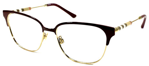 BURBERRY B1313-Q 1238 Italy Burgundy Red/Gold 53-16-140 Eyeglasses Frame