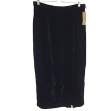 VTG Classiques Entier Black Velvet Midi Skirt 16 Whimsigoth fairy grunge witchy