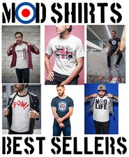 Mens MOD T-Shirts Retro Target 60s 70s Scooter SKA Northern Music Quadropheia