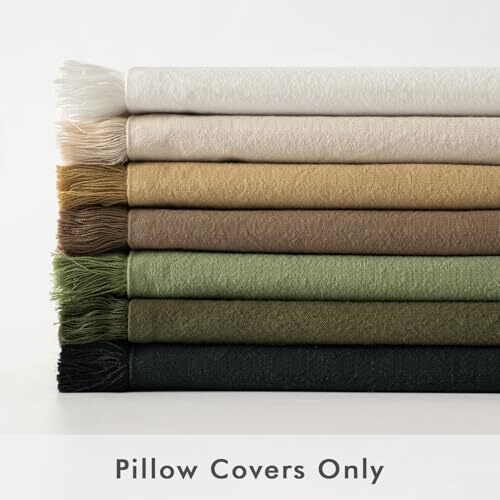 Pillow Covers Boho Farmhouse 22x22 Set of 2 22" x 22" (Pack of 2) Beige - Bild 6 von 6