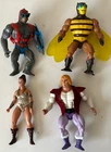 Vintage He Man Masters Of The Universe Mattel 1980s Action Figures Lot Of 4 Rare