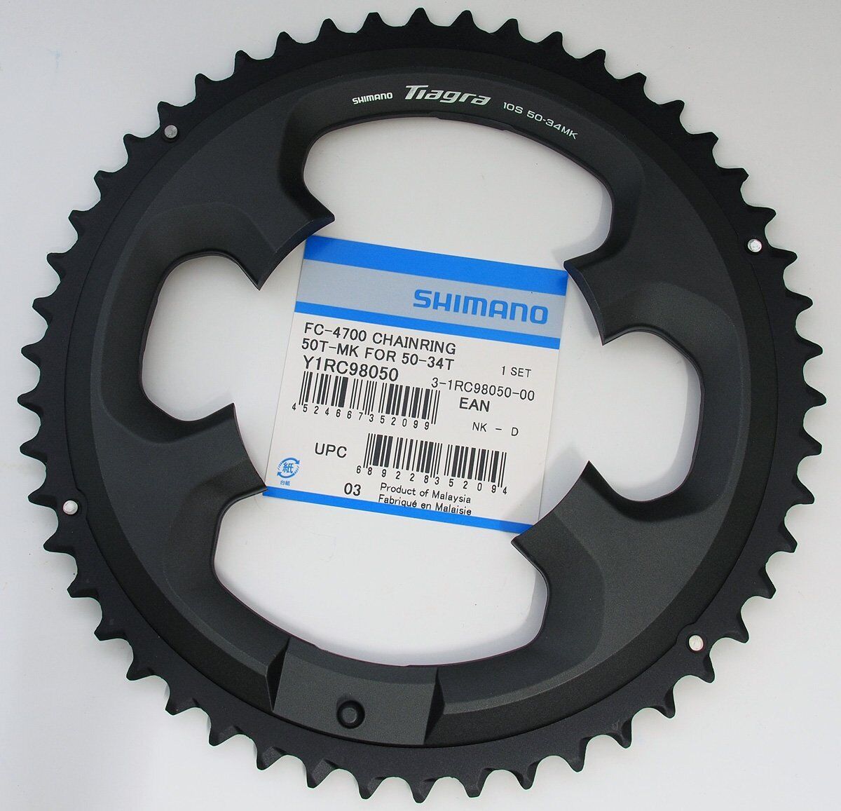 Shimano Tiagra FC-4700 Road Bike 10 speed 50T MK Chainring for 50-34T Shimano Tiagra FC-4700 Road Bike 10 speed 50T MK Chainring for 50-34T