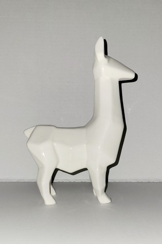 8 OAK LANE White Ceramic Standing LLAMA STATUE 8"×6" - 第 1/11 張圖片