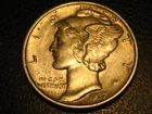 1937-P 90% Silver Mercury Head Dime AU #2  ^^^^^
