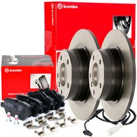 2X Brembo 08.A205.11 Bremsscheiben 296Mm BeläGe Wako Hinten FüR E81 E87 E90 E92