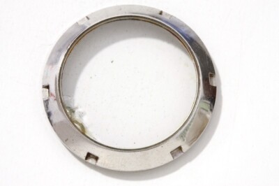 Unmarked stainless steel transparent case back, glass damaged    -18550