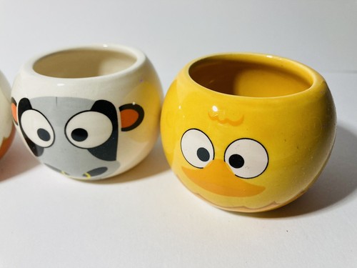 Mini Pots With Faces. Pig, Chicken, Cow, Canary. 2” - Picture 6 of 8