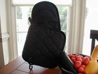 Black Pot Holder + Puppet Oven Mitt, Cotton Blend, Solid fabric — photo 2