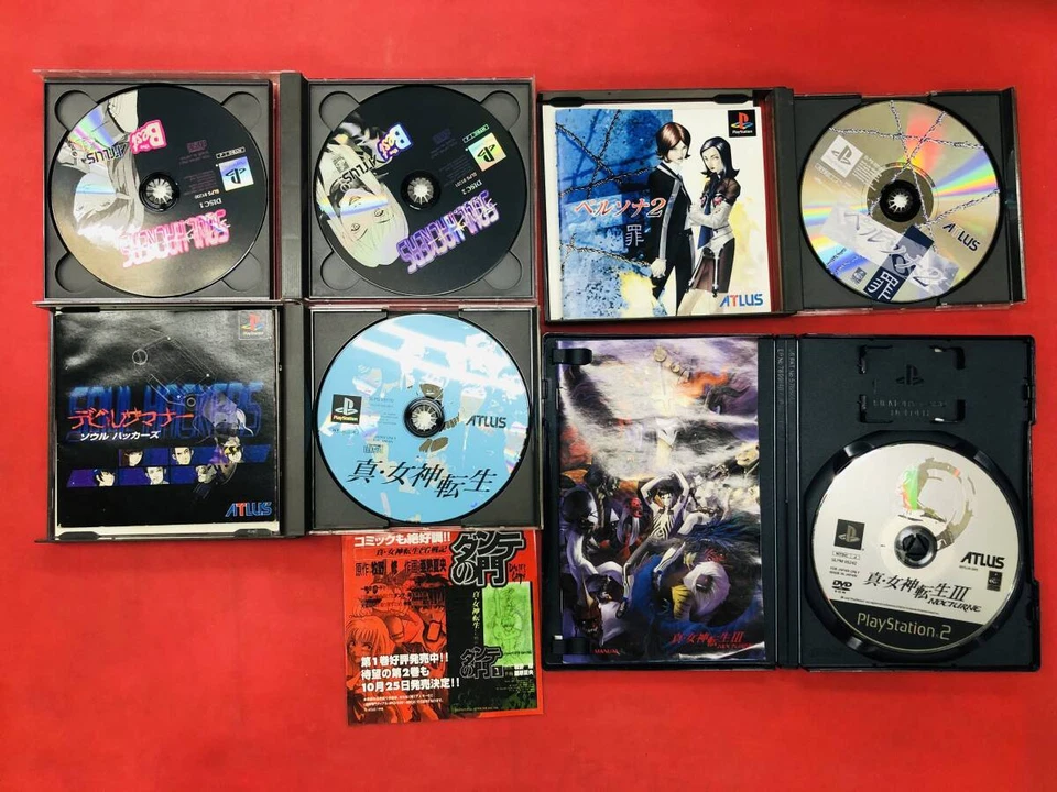 Juego de 4 piezas Shin Megami Tensei 1 3 Persona2 Sin Devil Summoner Soul Hackers PS1 Foto 2 de 3