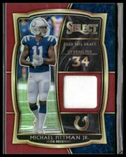 2020 Panini Select #DS-MPI Michael Pittman Jr. Draft Select Memorab Prizm Red