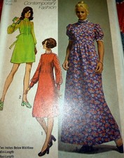 LOVELY VTG 1970s DRESS Sewing Pattern 16/38