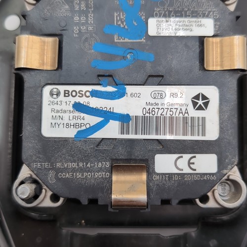 2018 2019 2020 Chrysler Pacifica Front Cruise Distance Radar Sensor 04672757AA - Picture 9 of 17