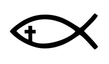 Jesus Fish Sticker Vinyl Decal - Christian God Religion Cross Wall Car Window