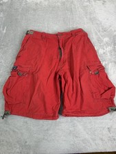 Vintage Y2K Abercrombie  Fitch Paratrooper Cargo Shorts Men  s Size Large Red