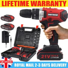 🔨 21V Cordless Combi Hammer Drill – Impact Driver Set (2 Batteries) | Fast Ship