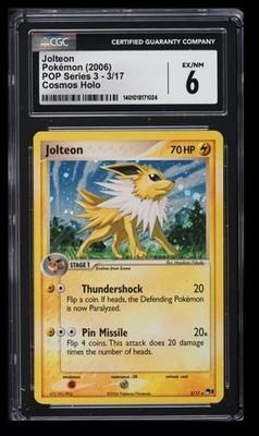 2006 Pokemon POP Series 3 Jolteon CGC 6 English #3/17 Cosmos Holo