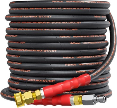 #ad Pressure Washer Hose 50FT 4800PSI Wire Braid Power Washer Extension Hose 3 8 In $94.99