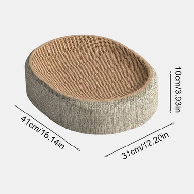 2In1 Katze Kratzbrett Schützen Möbel Schleifen Klaue Spielzeug Oval Sisal Weben 