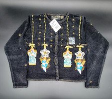 Vtg NEW "Winter Angels" Christmas Sweater Christopher Radko / Size S