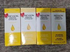 4 PACK Revlon Essential Cuticle Oil Nourishes & Hydrates, NEW