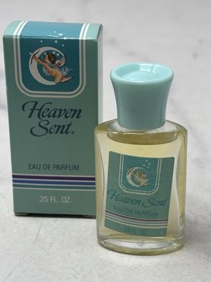 Vtg HEAVEN SCENT Mini EAU DE PARFUM .25 fl oz ~ Vintage Blue Label ~ With Box