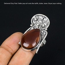Halloween Sale Mookaite Gemstone 925 Sterling Silver Statement Artisan Ring US 7