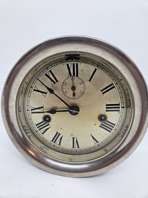 Vintage Working SETH THOMAS WWII Mechanical Nickel Porthole Ship
